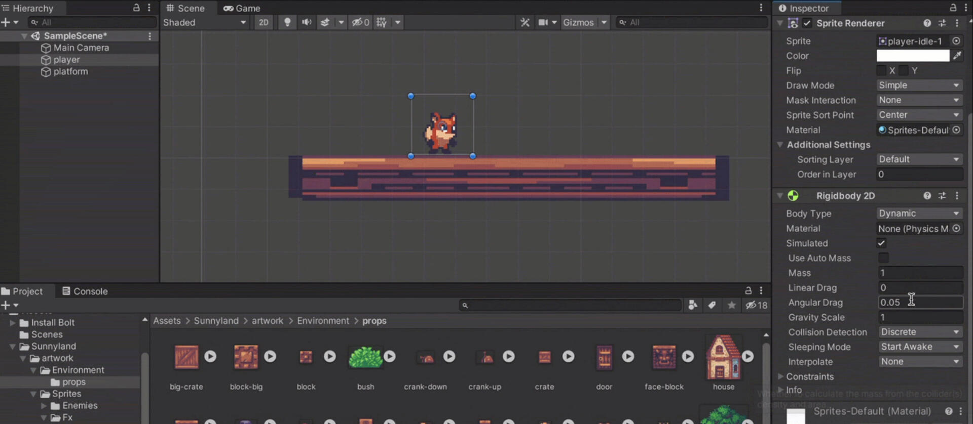 2D platformer creation in Unity 2D platformer creation in Unity