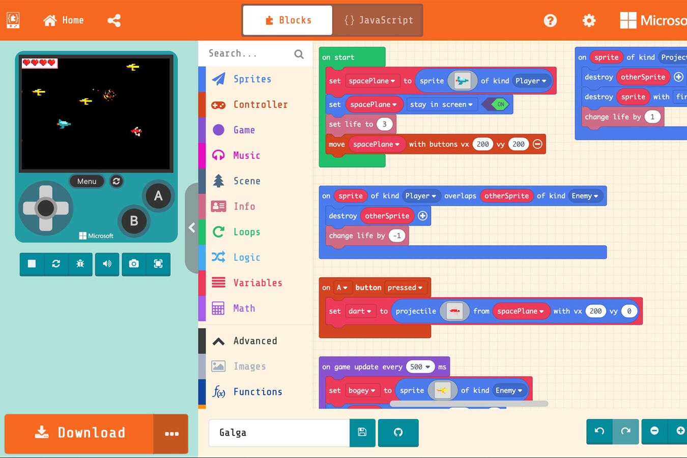 Coding in MakeCode Arcade